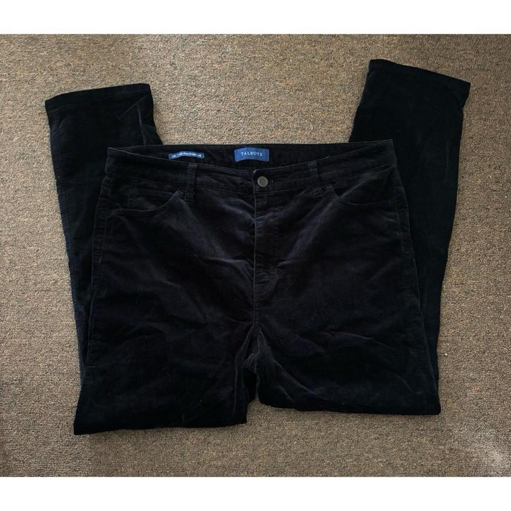 Talbots hi rise 14 petite‎ velveteen straight leg pant